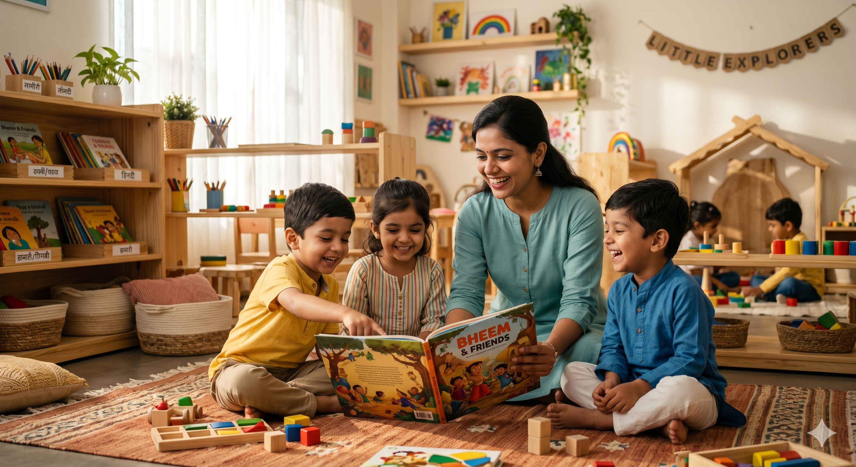 Children learning at Grow Kids School